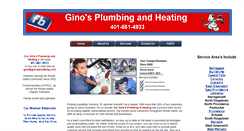 Desktop Screenshot of ginosplumbing.com